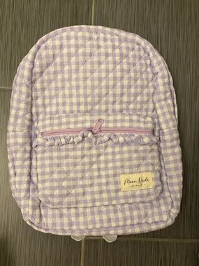 Moon Nude Quilted Lavender Gingham Backpack